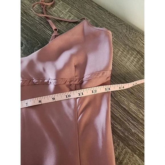 NWOT Free People Right This Way Bias Slip Dress Mauve Pink Satin Slit Sz XS - Picture 10 of 13